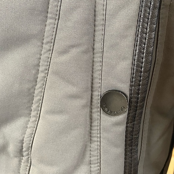 Point Zero High Neck Graphite Winter Jacket with Hooded Faux Fur Trim - Picture 14 of 14